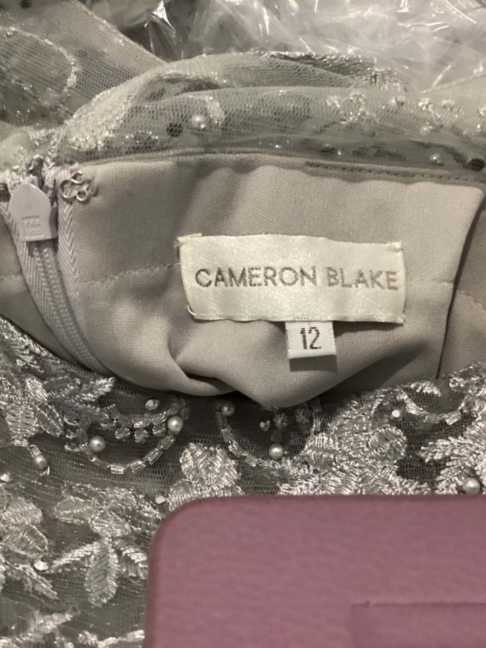 CAMERON BLAKE BY MON CHERI 118682 Mother of Bride Size 12 - Picture 3 of 4